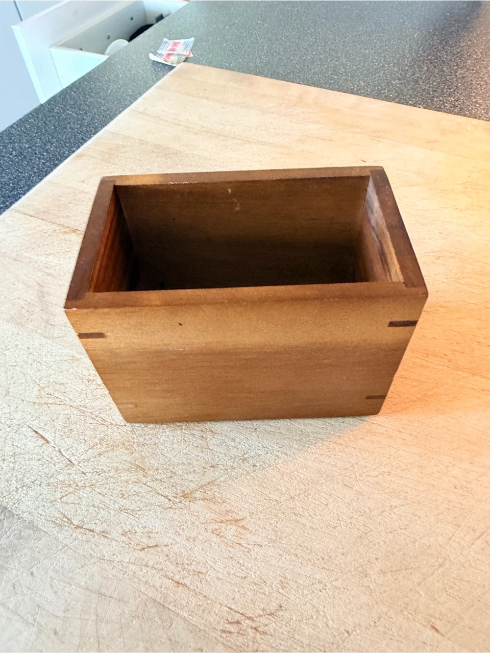 Handcrafted Wooden Keepsake Box - Light Brown